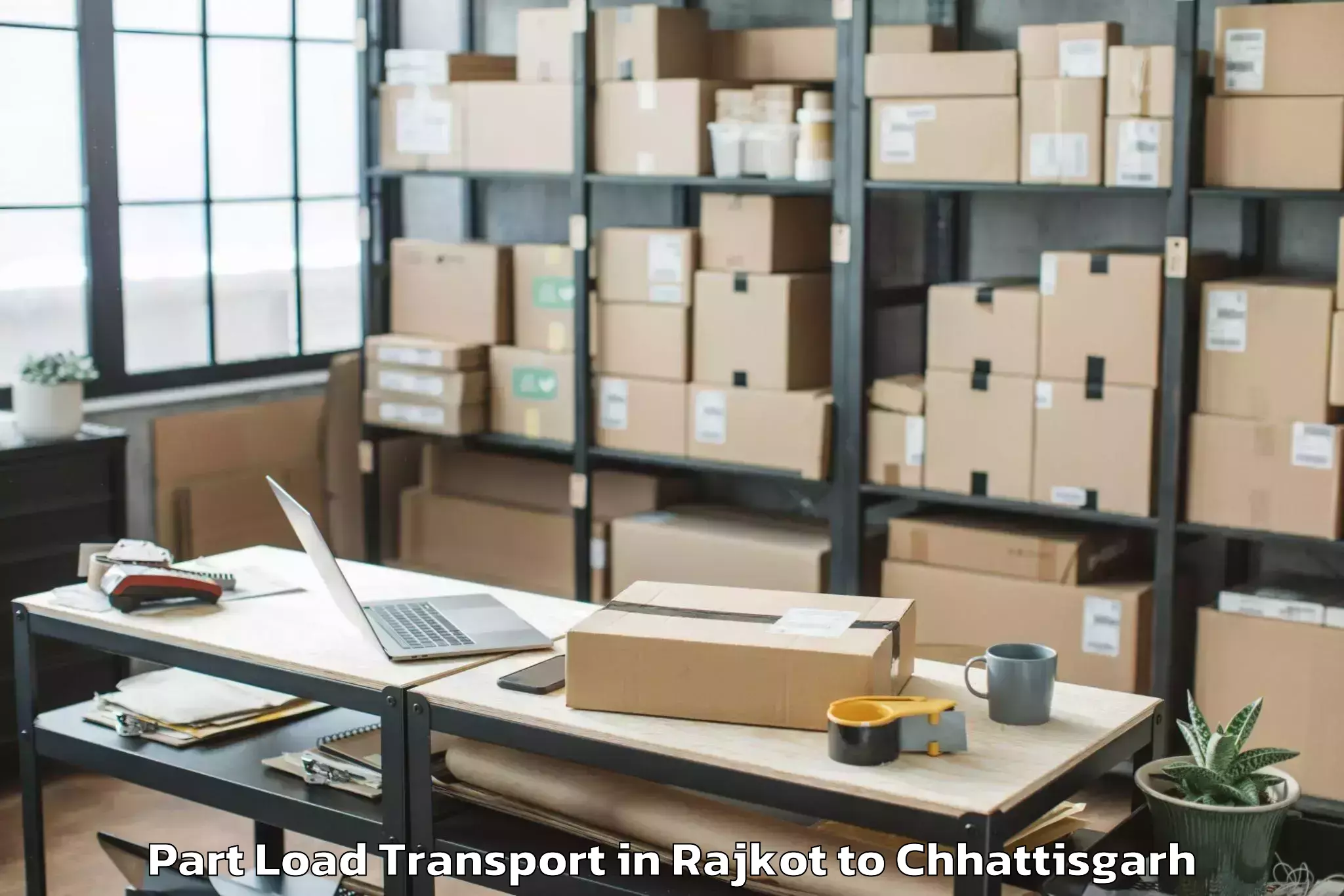 Trusted Rajkot to Geedam Part Load Transport